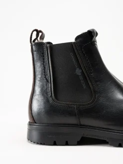Canada Snow - Mount Faden - Svarta fodrade boots i skinn
