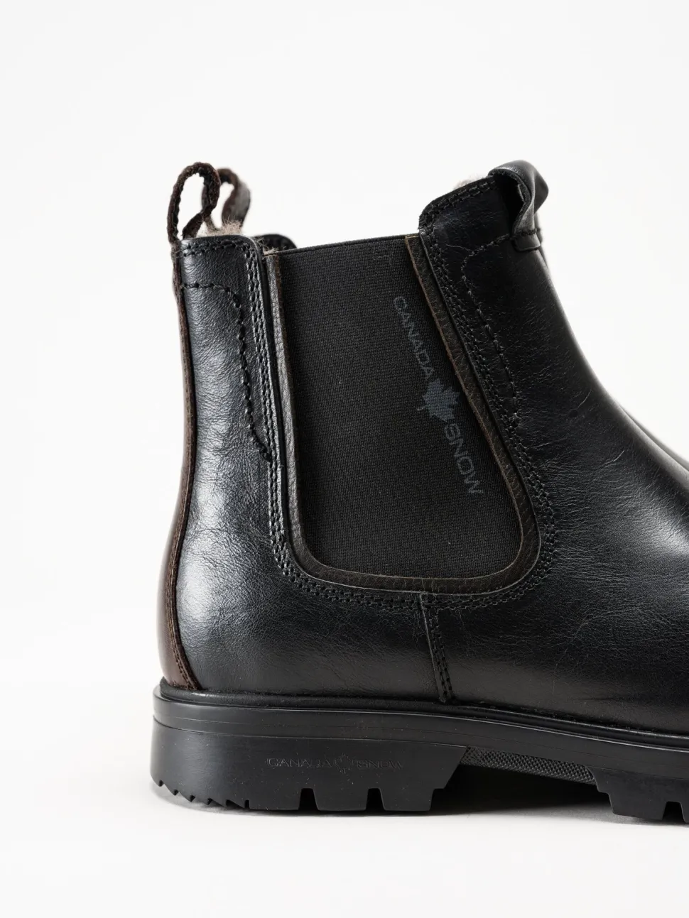 Canada Snow - Mount Faden - Svarta fodrade boots i skinn