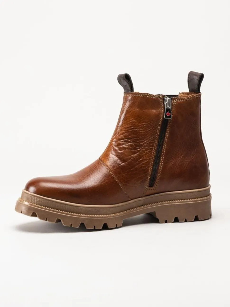 Canada Snow - Mount Hektor - Ljusbruna chelsea boots i skinn