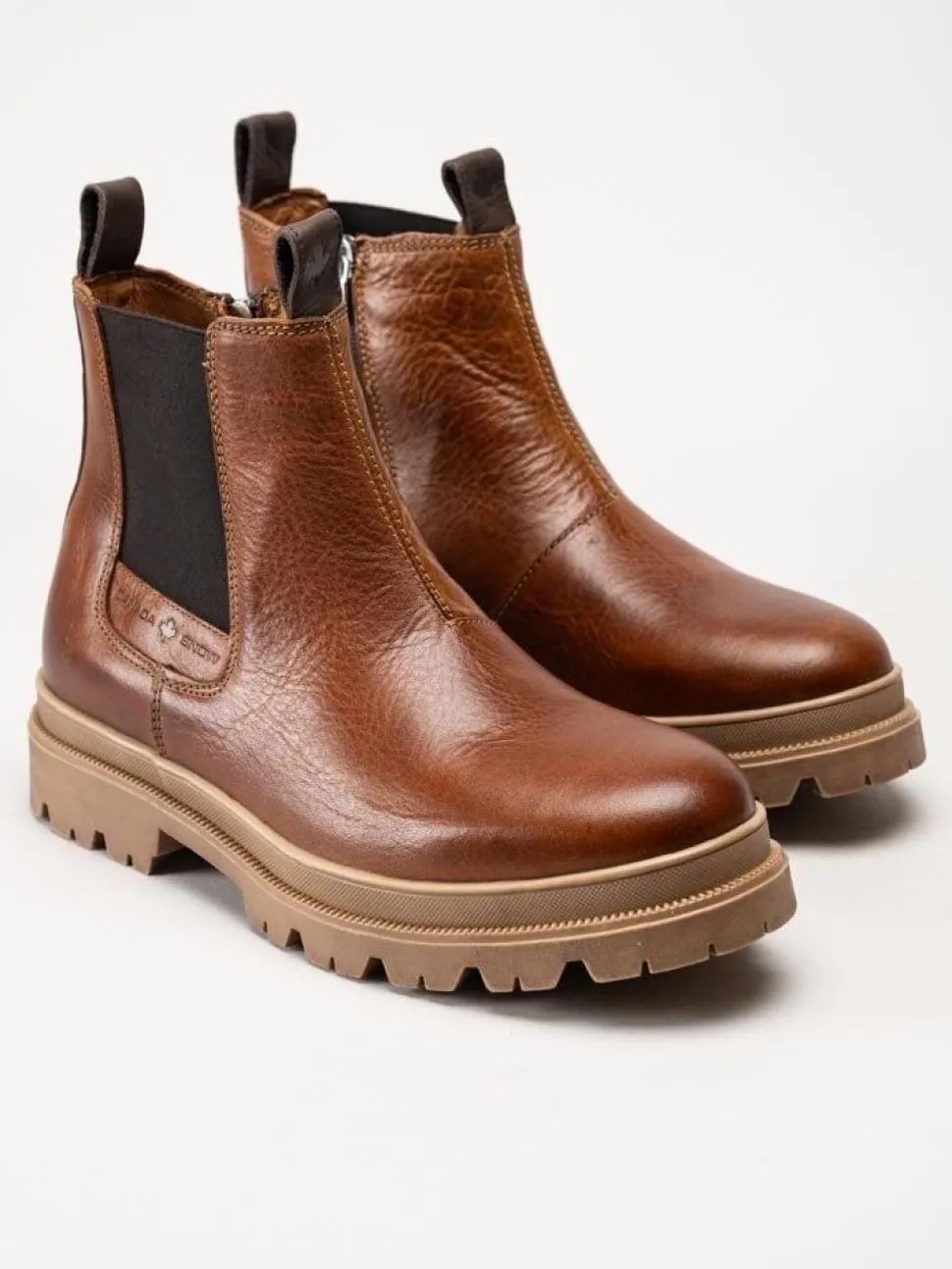 Canada Snow - Mount Hektor - Ljusbruna chelsea boots i skinn