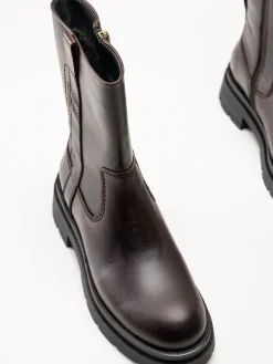 Canada Snow - Mount Joia Mid - Mörkbruna fodrade boots i skinn