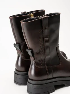Canada Snow - Mount Joia Mid - Mörkbruna fodrade boots i skinn