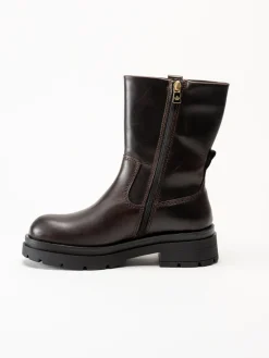 Canada Snow - Mount Joia Mid - Mörkbruna fodrade boots i skinn