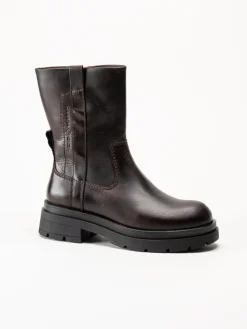 Canada Snow - Mount Joia Mid - Mörkbruna fodrade boots i skinn