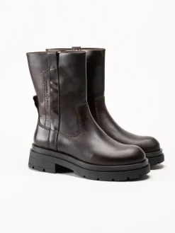 Canada Snow - Mount Joia Mid - Mörkbruna fodrade boots i skinn