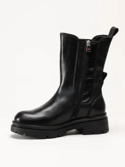 Canada Snow - Mount Joia - Svarta höga boots i skinn