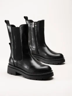 Canada Snow - Mount Joia - Svarta höga boots i skinn