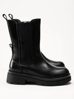 Canada Snow - Mount Joia - Svarta höga boots i skinn