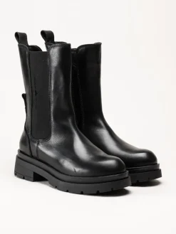 Canada Snow - Mount Joia - Svarta höga boots i skinn
