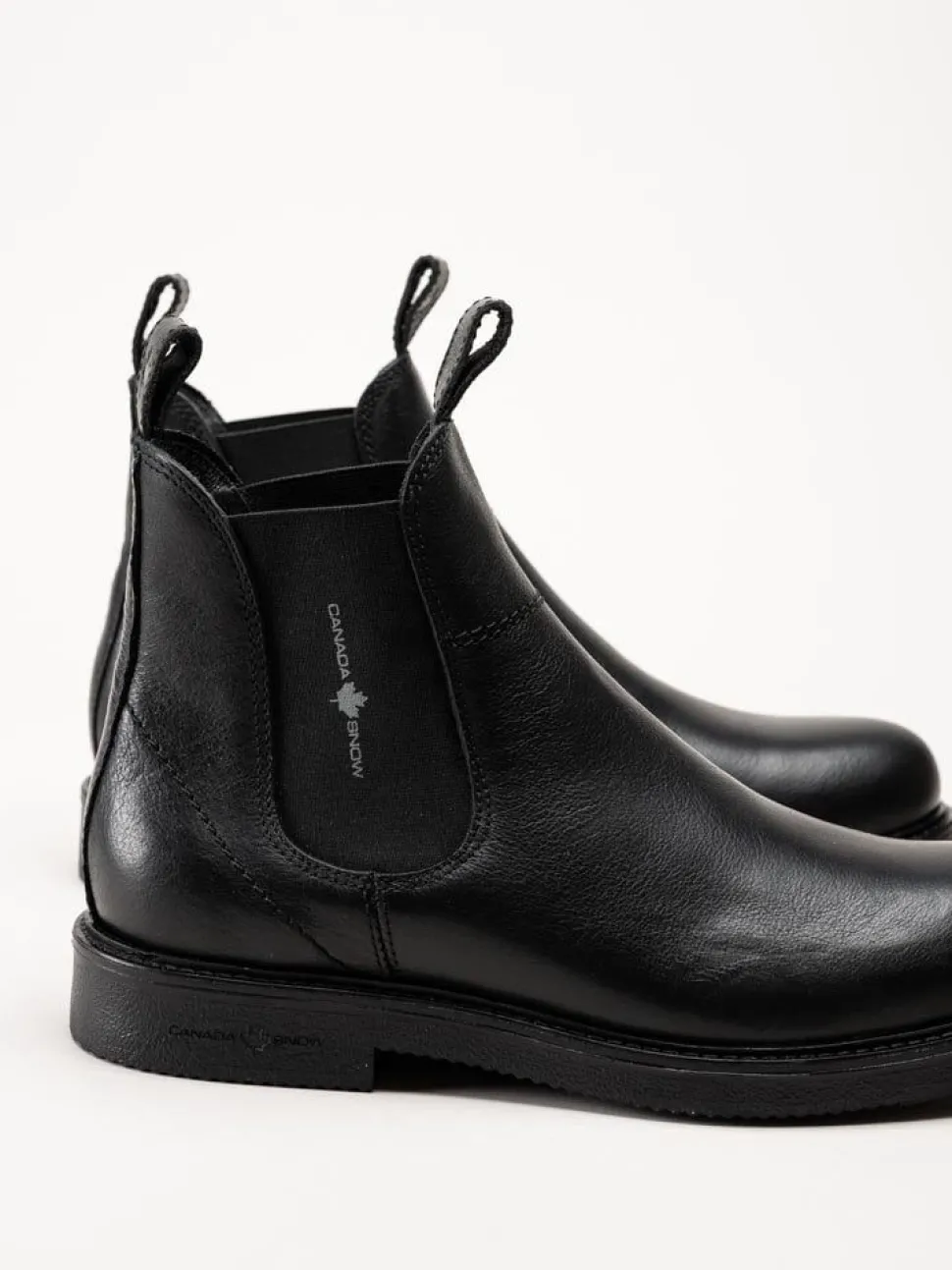 Canada Snow - Mount Marc - Svarta chelsea boots i skinn