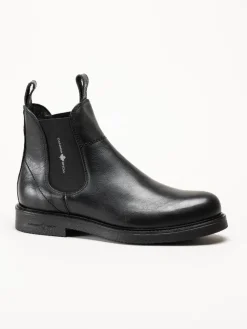 Canada Snow - Mount Marc - Svarta chelsea boots i skinn