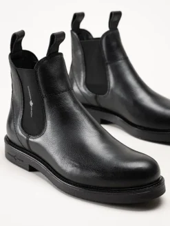 Canada Snow - Mount Marc - Svarta chelsea boots i skinn