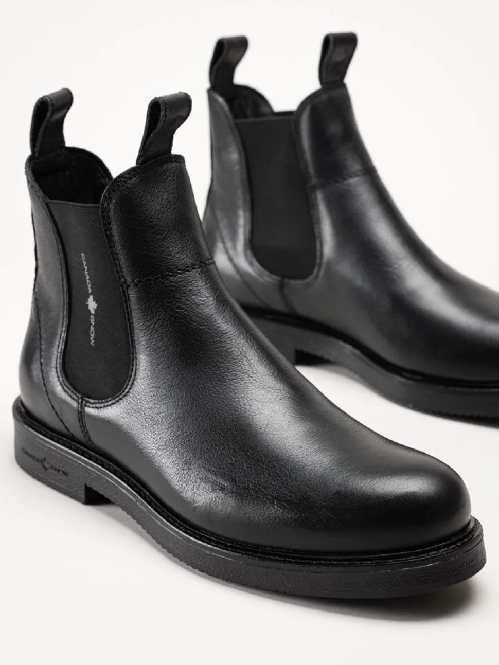Canada Snow - Mount Marc - Svarta chelsea boots i skinn