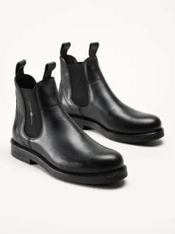 Canada Snow - Mount Marc - Svarta chelsea boots i skinn