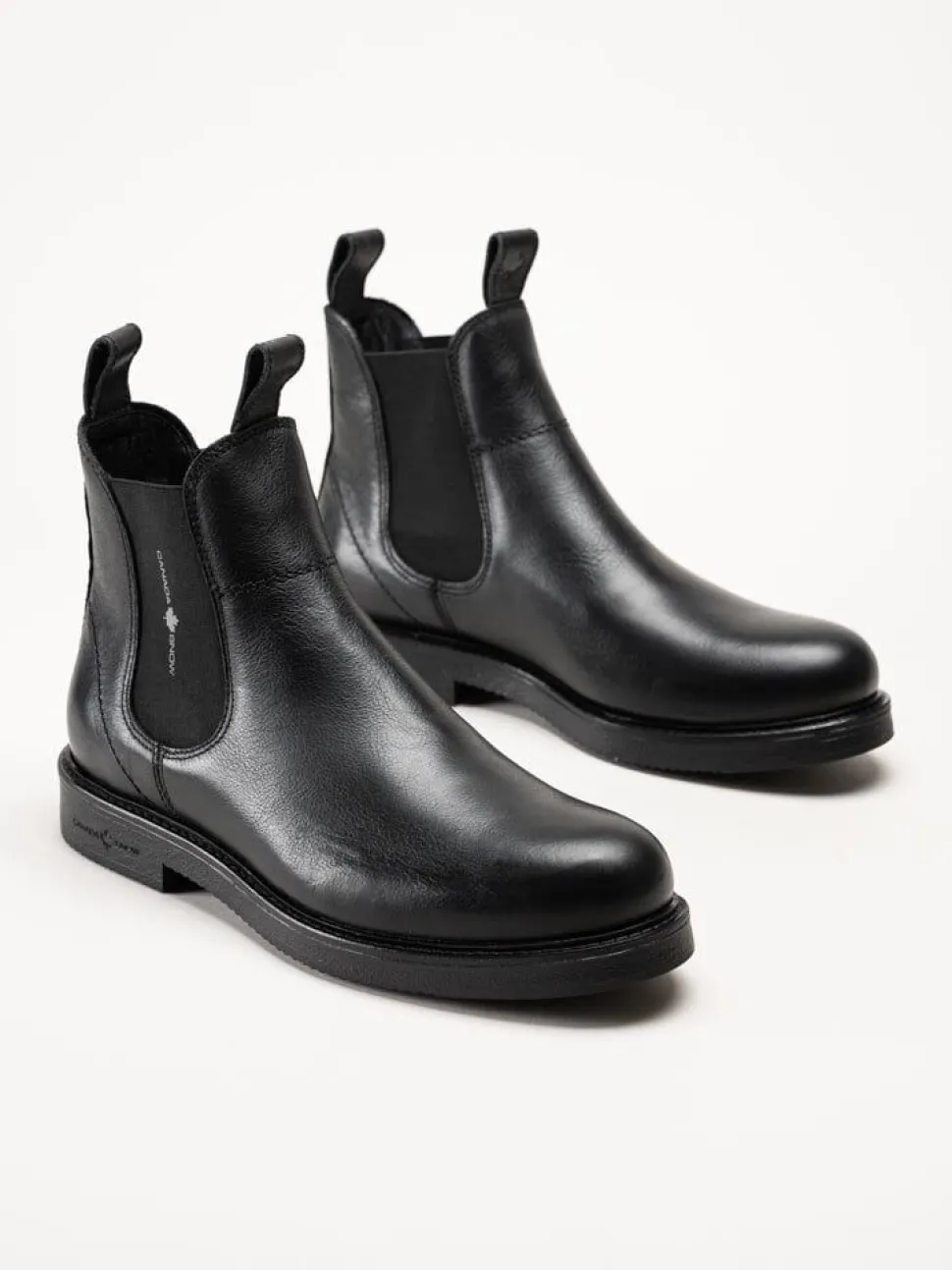 Canada Snow - Mount Marc - Svarta chelsea boots i skinn