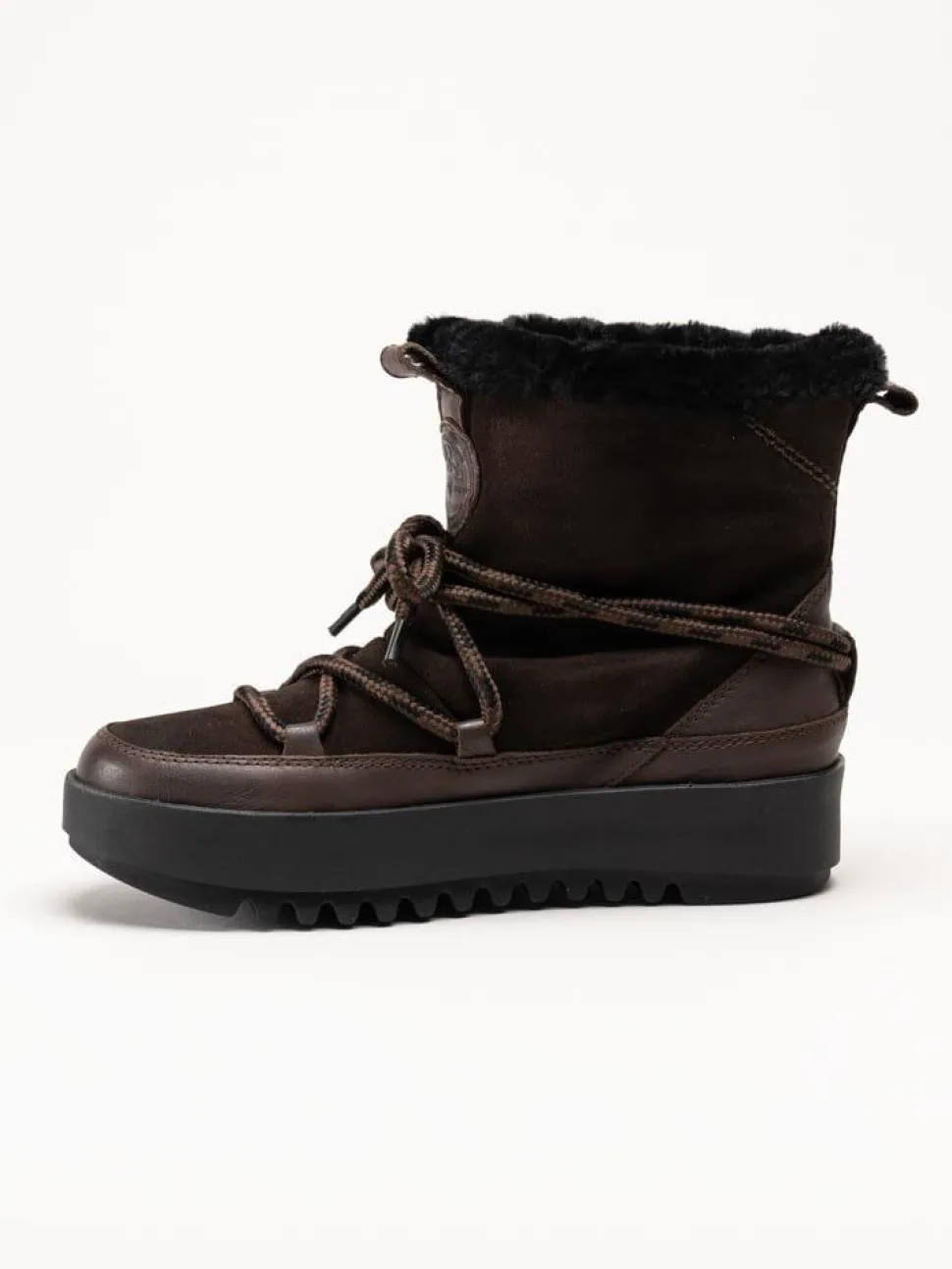 Canada Snow - Mount Marty - Bruna boots i mocka med fårskinnsfoder