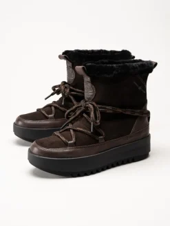 Canada Snow - Mount Marty - Bruna boots i mocka med fårskinnsfoder