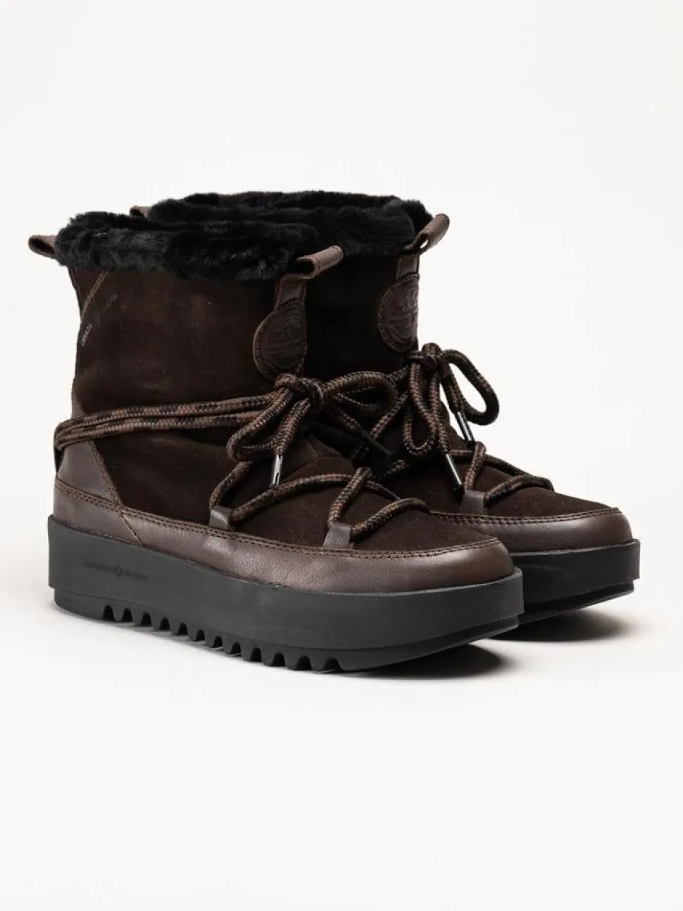 Canada Snow - Mount Marty - Bruna boots i mocka med fårskinnsfoder