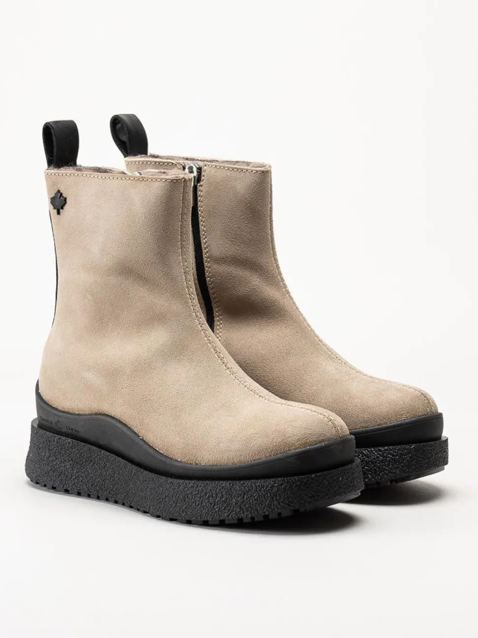 Canada Snow - Mount Meer - Beige fårskinnsfodrade kängor i mocka