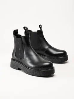 Canada Snow - Mount Vail Lea - Svarta ullfodrade boots i skinn