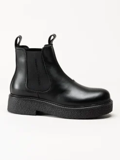 Canada Snow - Mount Vail Lea - Svarta ullfodrade boots i skinn