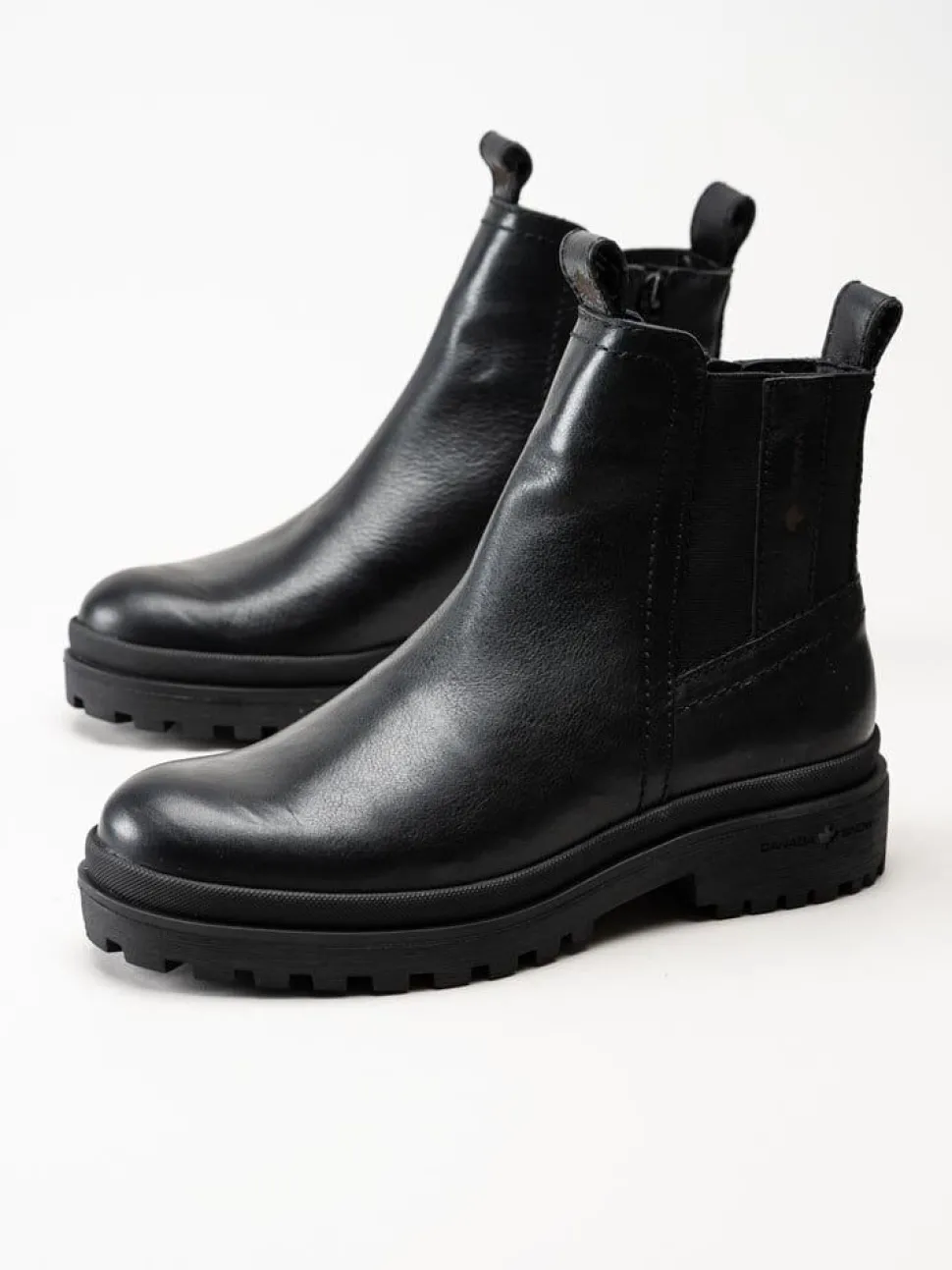Canada Snow - Mount Verdi - Svarta chelsea boots i skinn