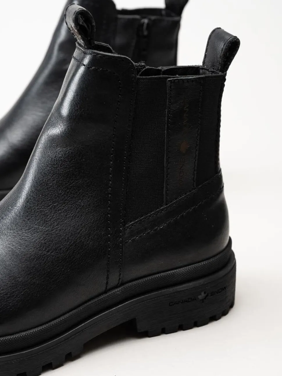 Canada Snow - Mount Verdi - Svarta chelsea boots i skinn