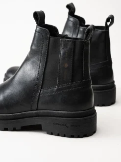 Canada Snow - Mount Verdi - Svarta chelsea boots i skinn