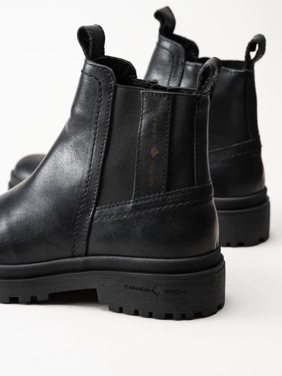 Canada Snow - Mount Verdi - Svarta chelsea boots i skinn
