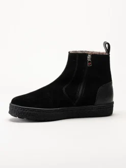 Canada Snow - Mount Verm Grip - Svarta fårskinnsfodrade boots i mocka