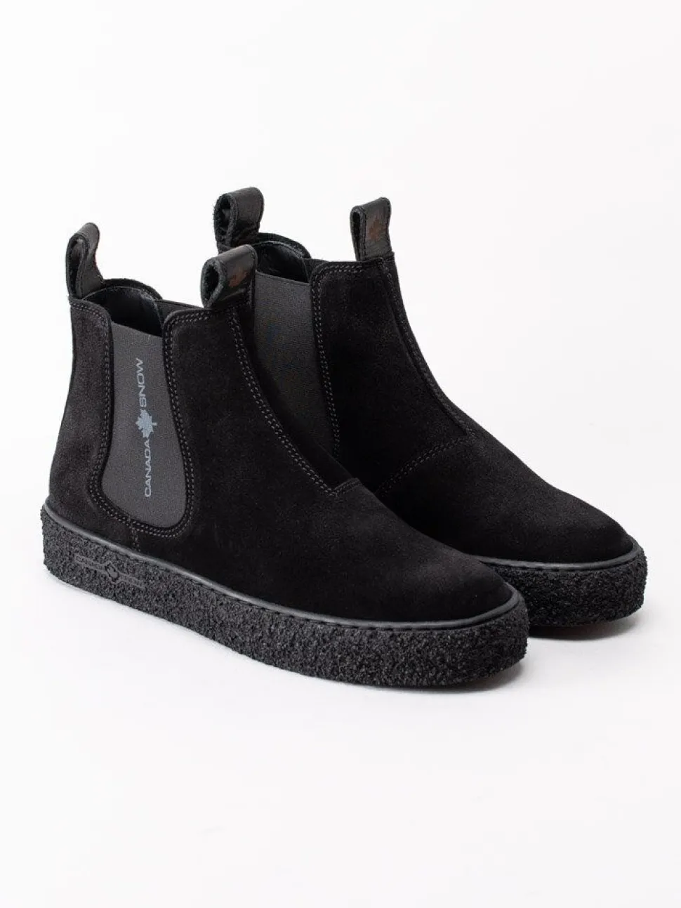 Canada Snow - Mount Verm - Svarta ullfodrade boots i mocka