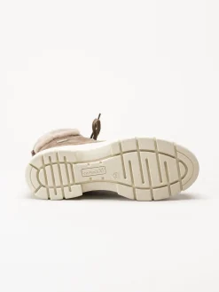 Caprice - Beige kängor i mocka