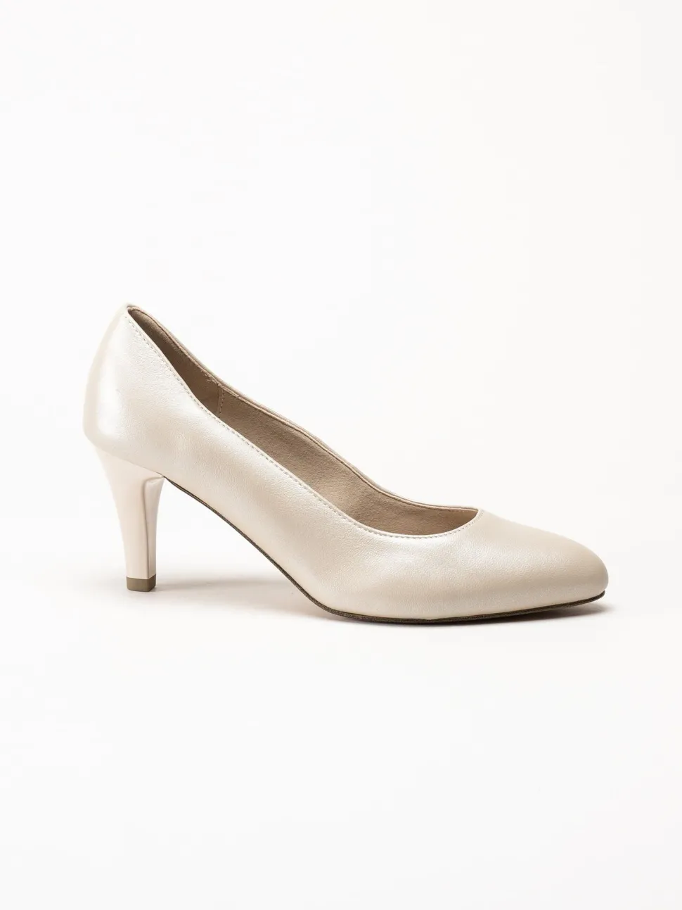 Caprice - Beige pumps i skinn