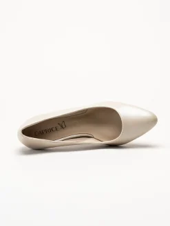 Caprice - Beige pumps i skinn