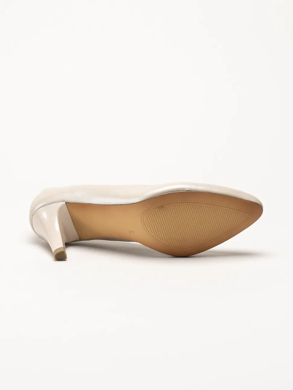 Caprice - Beige pumps i skinn