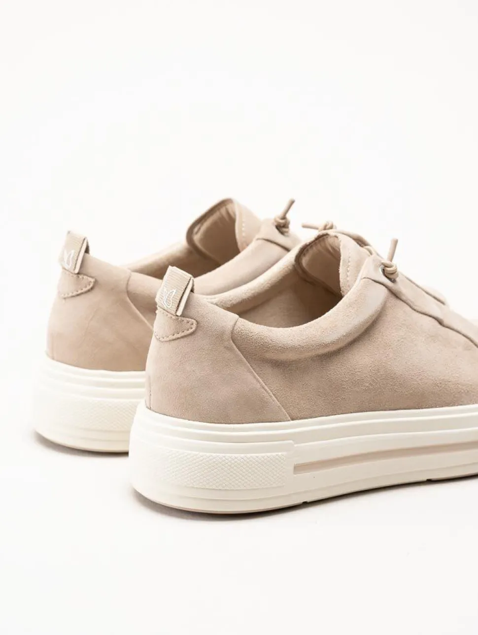 Caprice - Beige sneakers i mocka