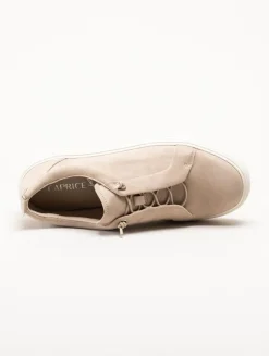 Caprice - Beige sneakers i mocka