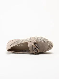 Caprice - Bruna pennyloafers i mocka