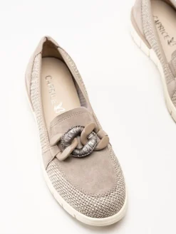 Caprice - Bruna pennyloafers i mocka