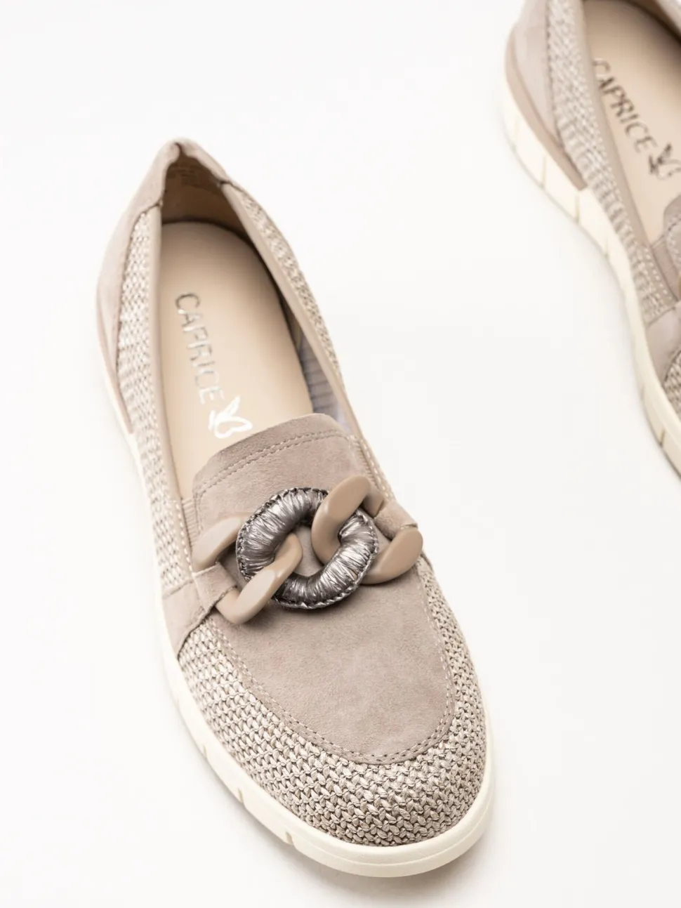 Caprice - Bruna pennyloafers i mocka