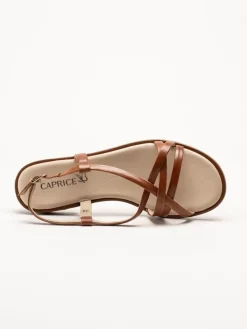 Caprice - Bruna remsandaler i skinn