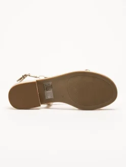 Caprice - Guldmetallic remsandaler i skinn