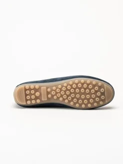 Caprice - Mörkblå loafers i mocka