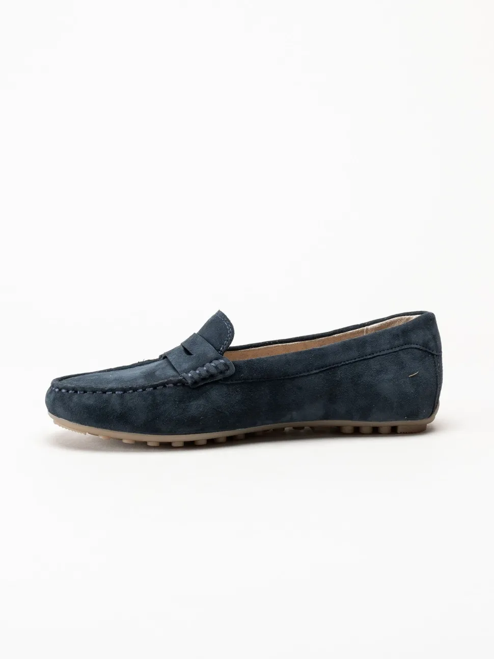 Caprice - Mörkblå loafers i mocka