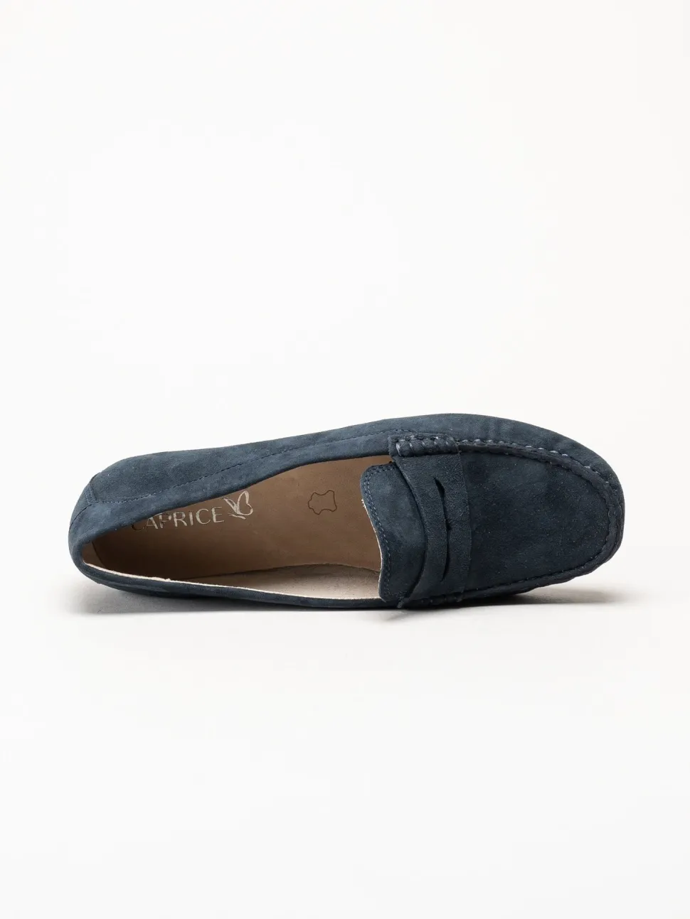 Caprice - Mörkblå loafers i mocka
