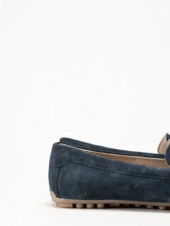 Caprice - Mörkblå loafers i mocka