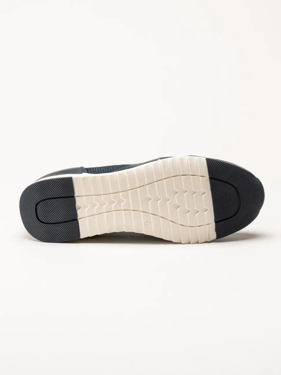 Caprice - Mörkblå loafers i skinn