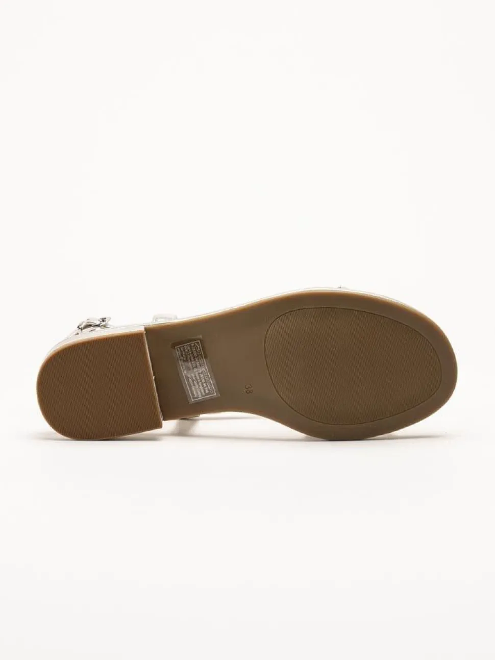 Caprice - Silvermetallic remsandaler i skinn