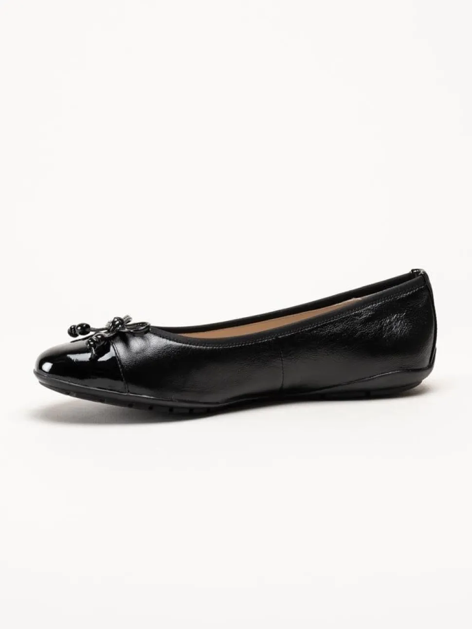 Caprice - Svarta ballerina i skinn