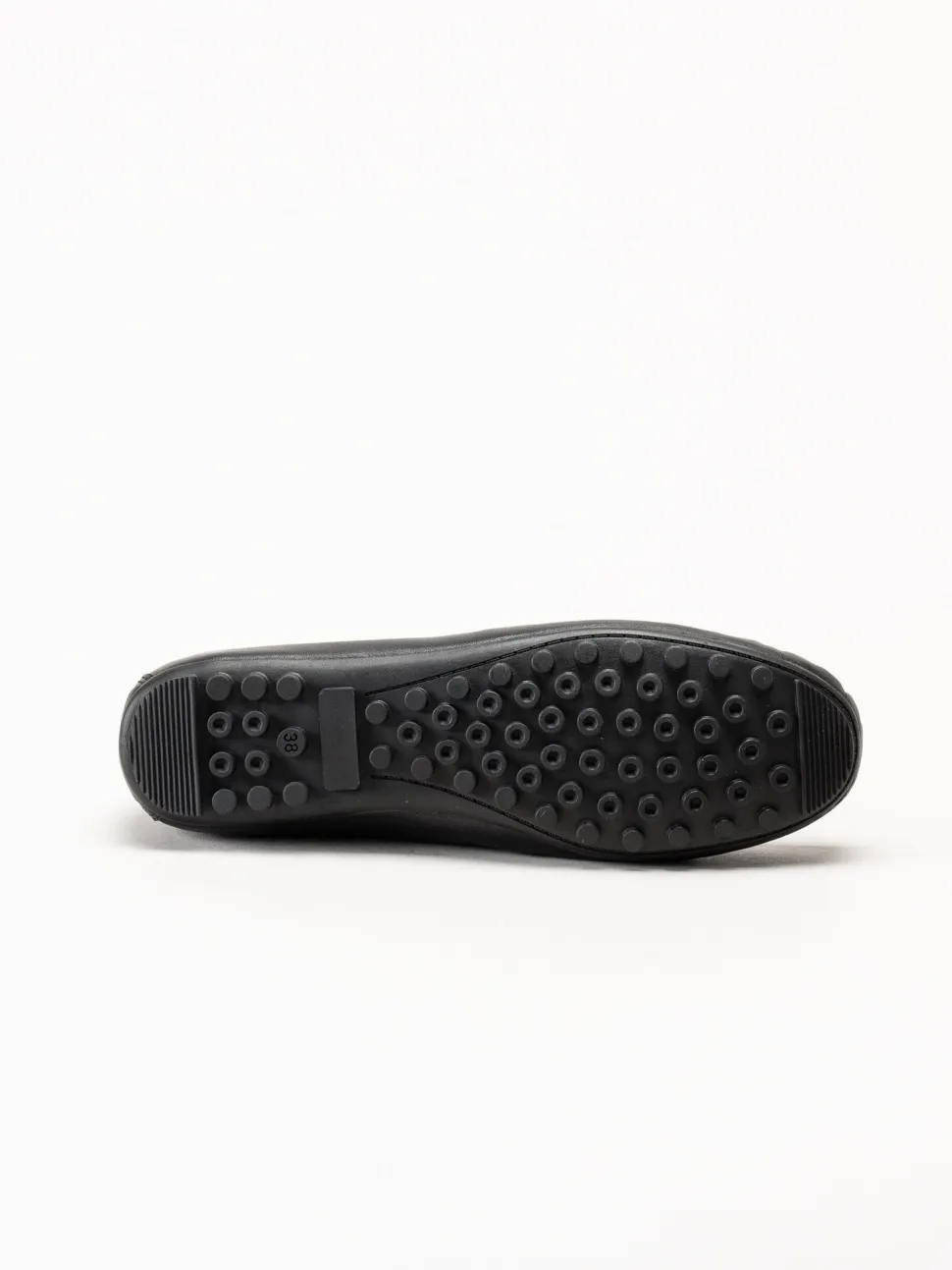 Caprice - Svarta loafers i skinn